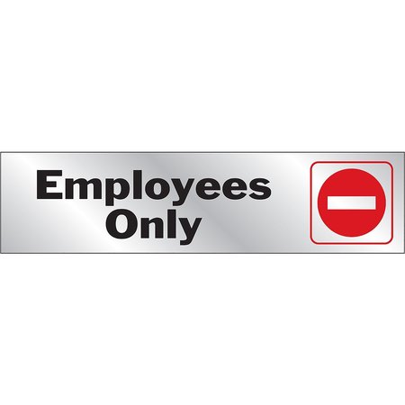 HY-KO Employees Only Sign 2" x 8", 10PK B00009